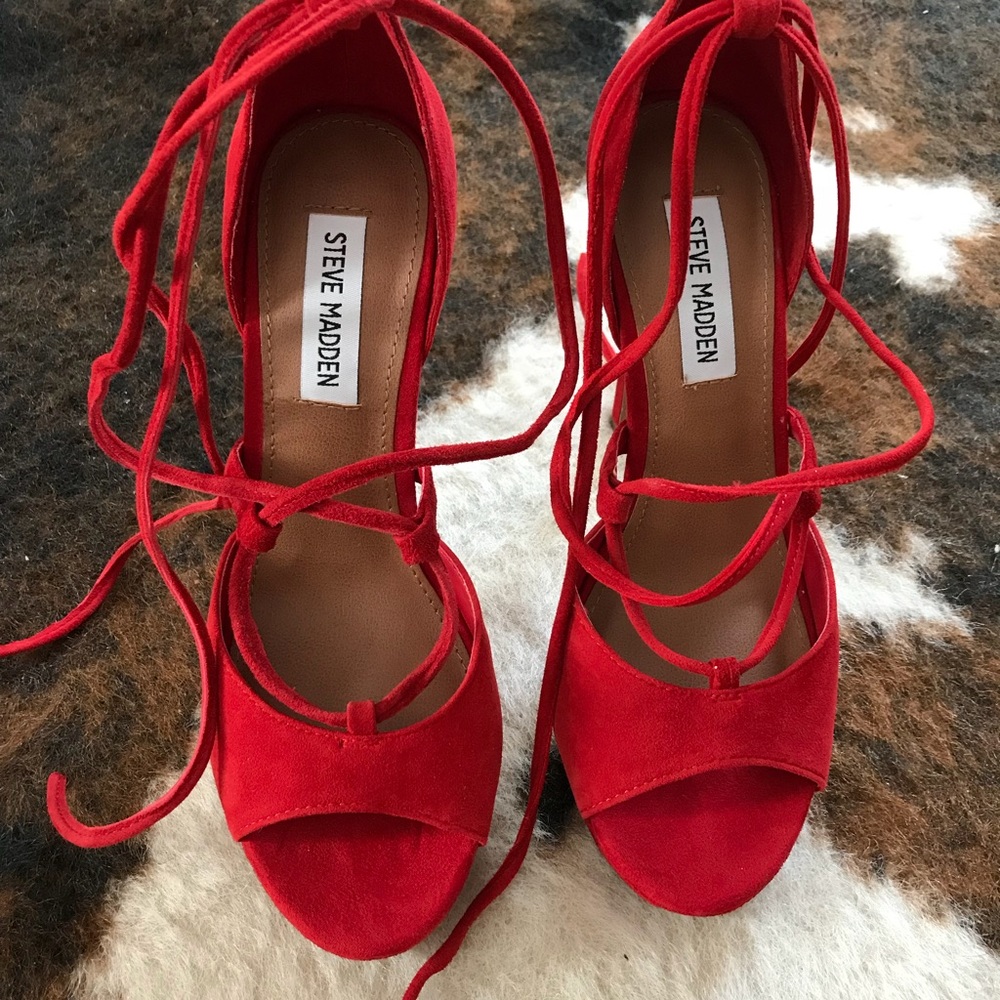 Red Suede Heels